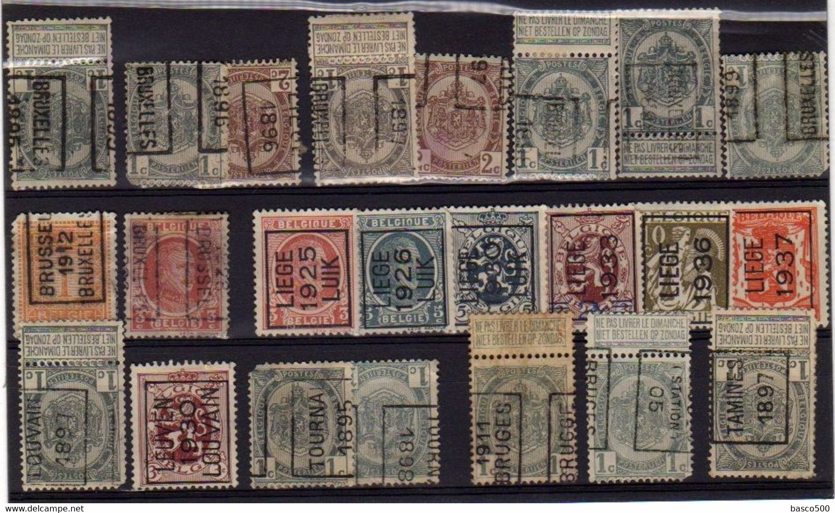 BELGIQUE 190 Timbres Préoblitérés Différents - Sonstige & Ohne Zuordnung