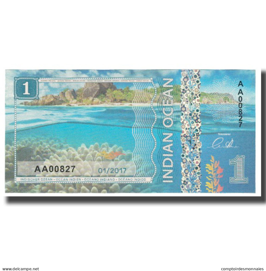 Billet, États-Unis, Dollar, 2017, 2017-01, INDIAN OCEAN, NEUF - Zu Identifizieren