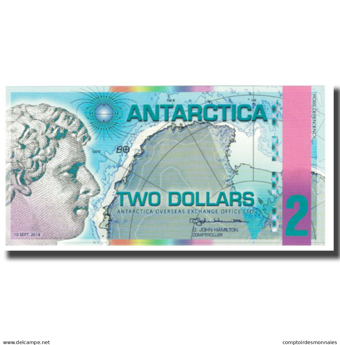 Billet, Antarctic, 2 Dollars, 2014, 2014-09-10, NEUF - Other - America