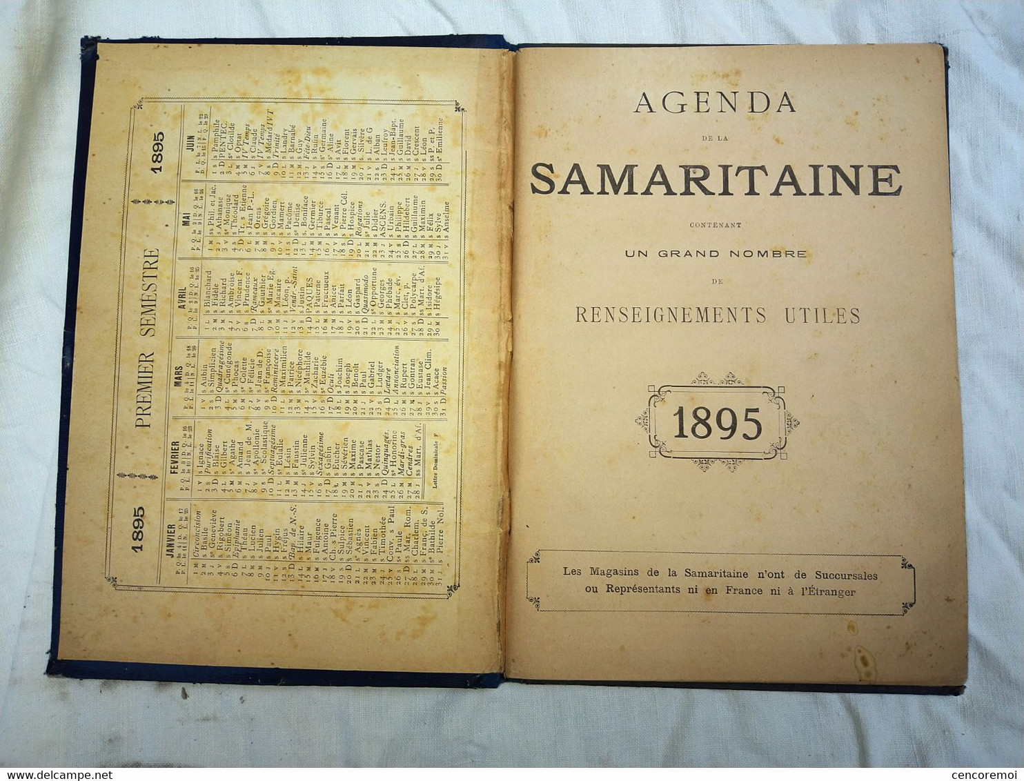 Agenda Illustré De La Samaritaine 1895, Nombreuses Publicités, Calendrier Ancien, Livre Ancien - Big : ...-1900