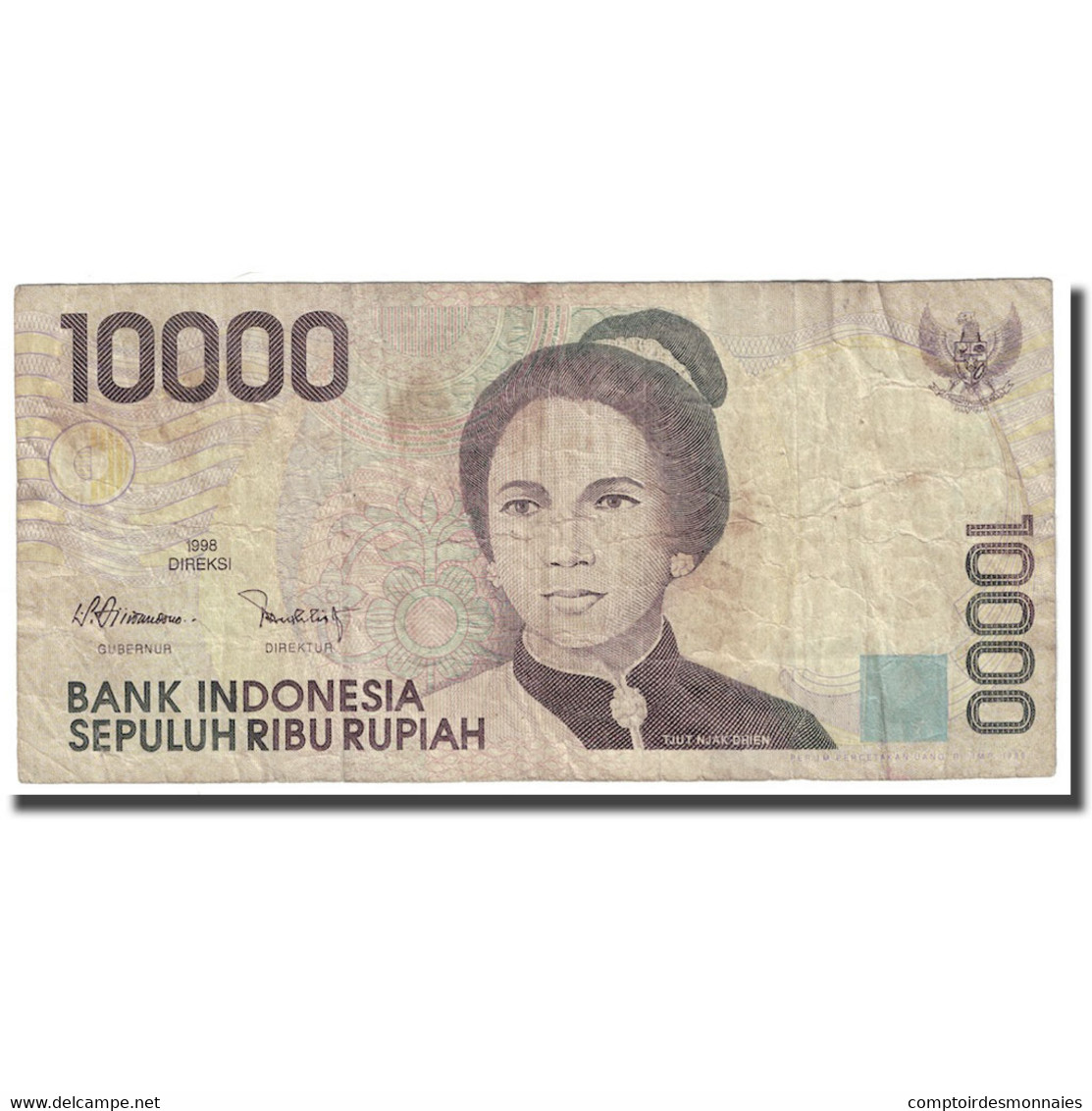 Billet, Indonésie, 10,000 Rupiah, Undated (1998-1999), KM:137a, B - Indonésie