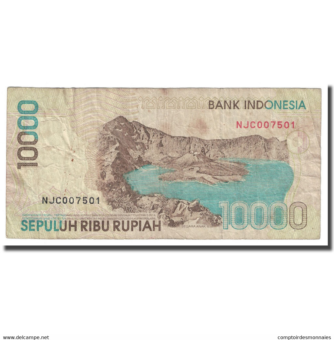 Billet, Indonésie, 10,000 Rupiah, Undated (1998-1999), KM:137a, B - Indonésie