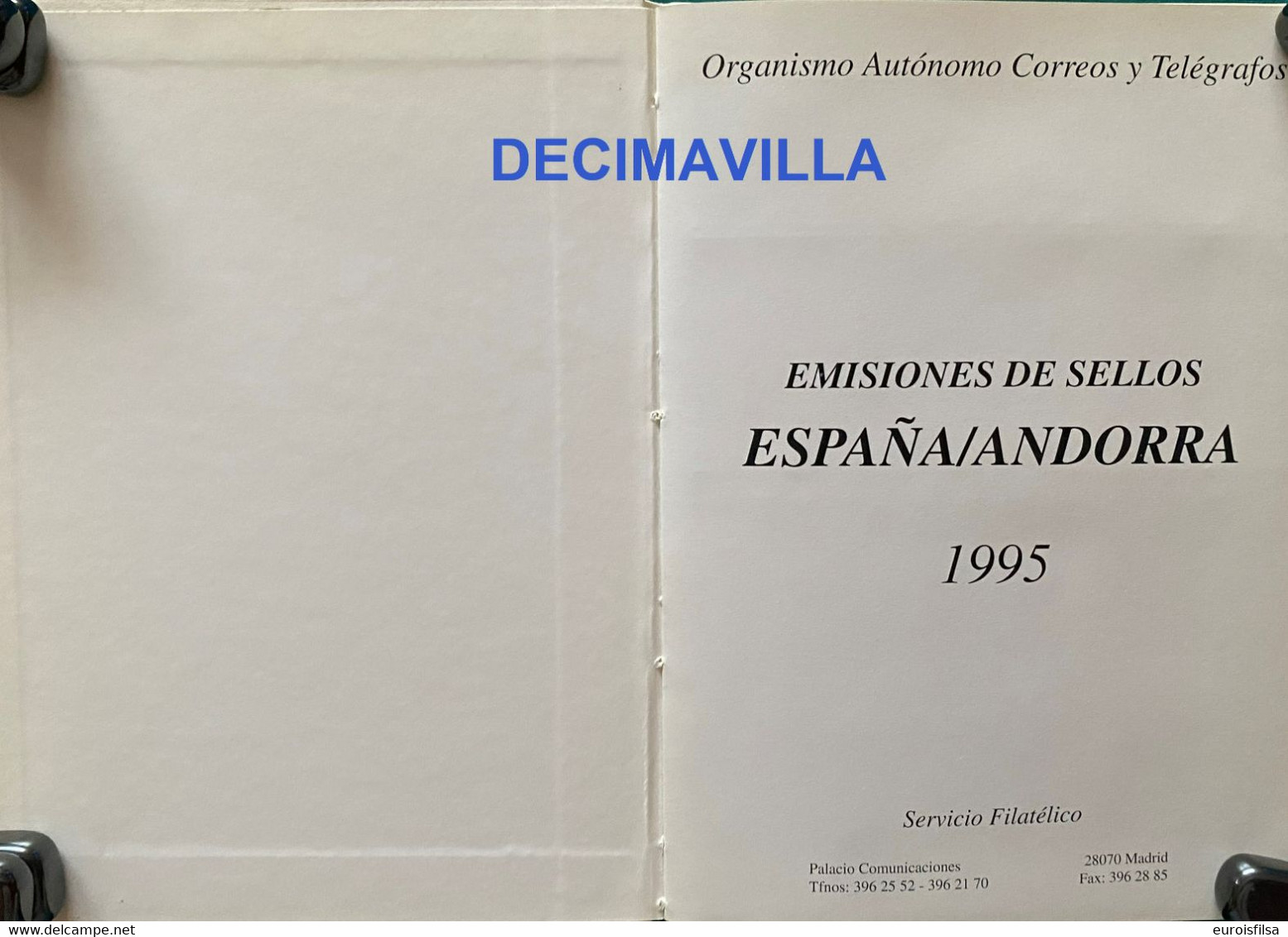 ESP175, ESPAÑA, LIBRO OFICIAL DE CORREOS DE ESPAÑA Y ANDORRA, 1995 - Collections