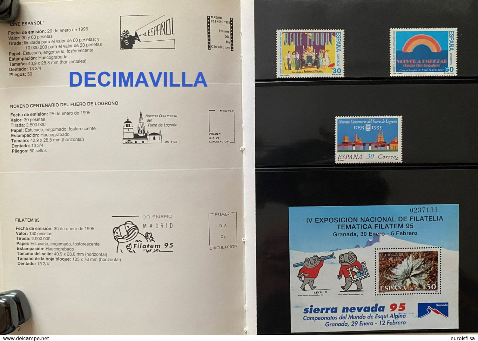 ESP175, ESPAÑA, LIBRO OFICIAL DE CORREOS DE ESPAÑA Y ANDORRA, 1995 - Collections