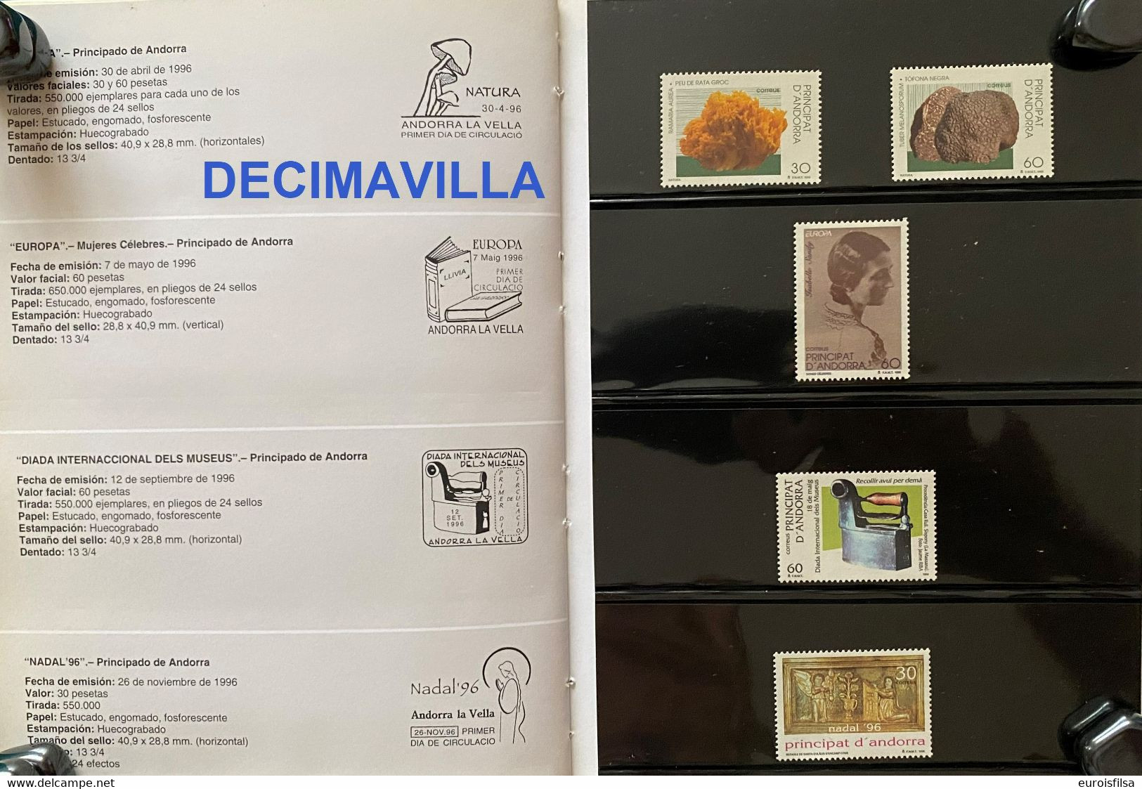 ESP176, ESPAÑA, LIBRO OFICIAL DE CORREOS DE ESPAÑA Y ANDORRA, 1996