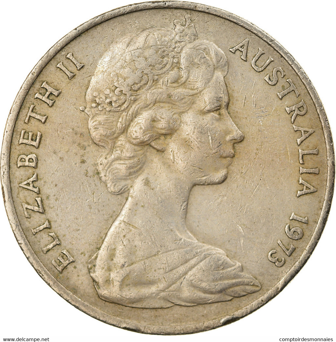 Monnaie, Australie, Elizabeth II, 20 Cents, 1973, TTB, Copper-nickel, KM:66 - 20 Cents