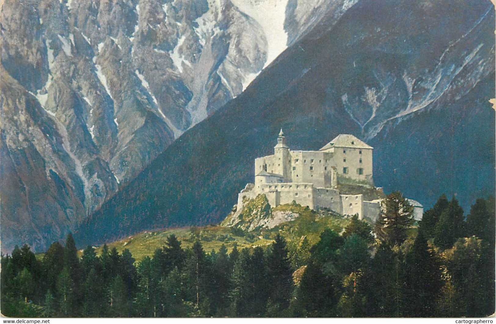 Postcard Switzerland Schweiz Schloss Tarasp 1916 - Tarasp