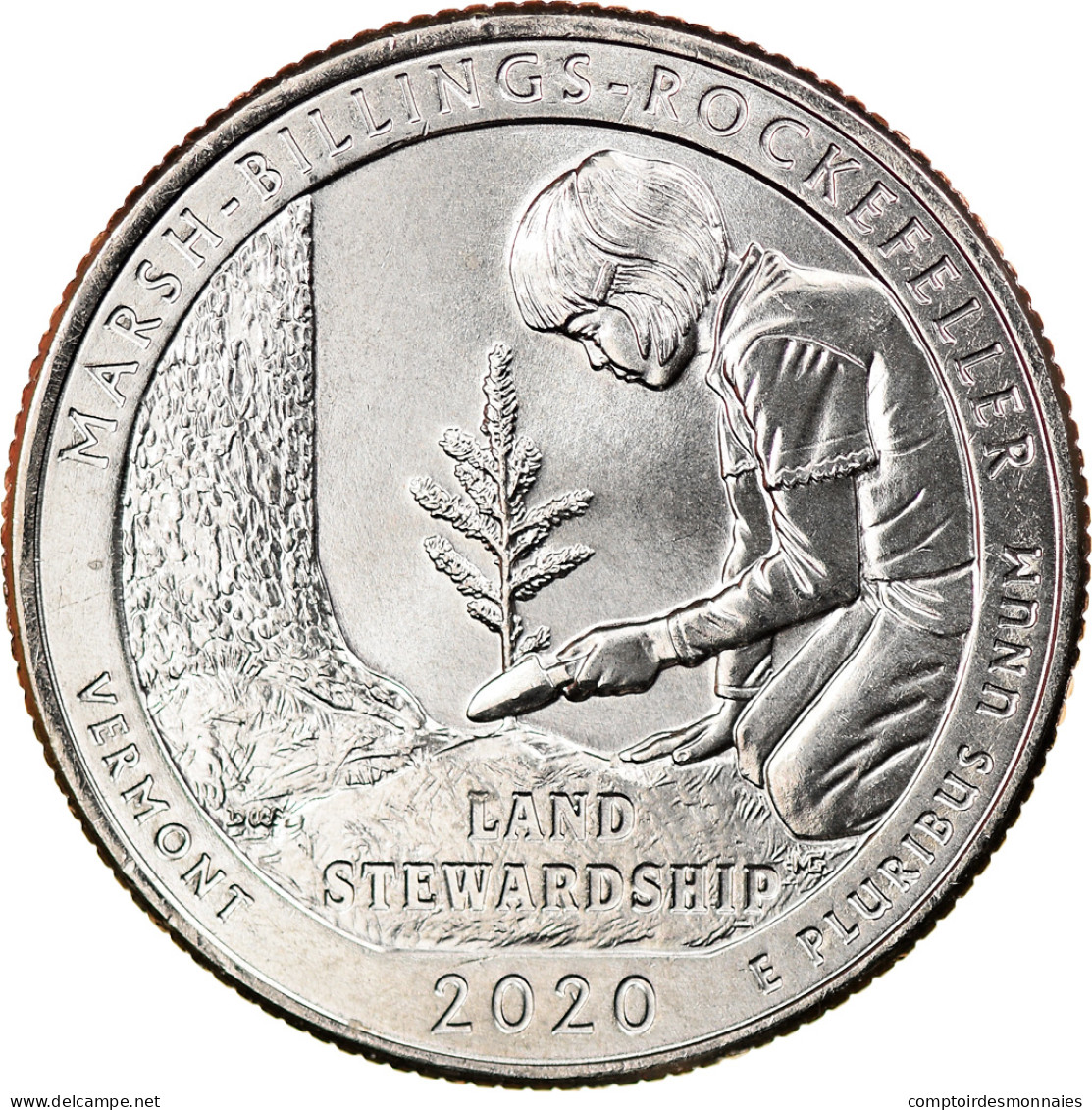 Monnaie, États-Unis, Quarter, 2020, Philadelphie, Marsh-Billings-Rockefeller - 2010-...: National Parks