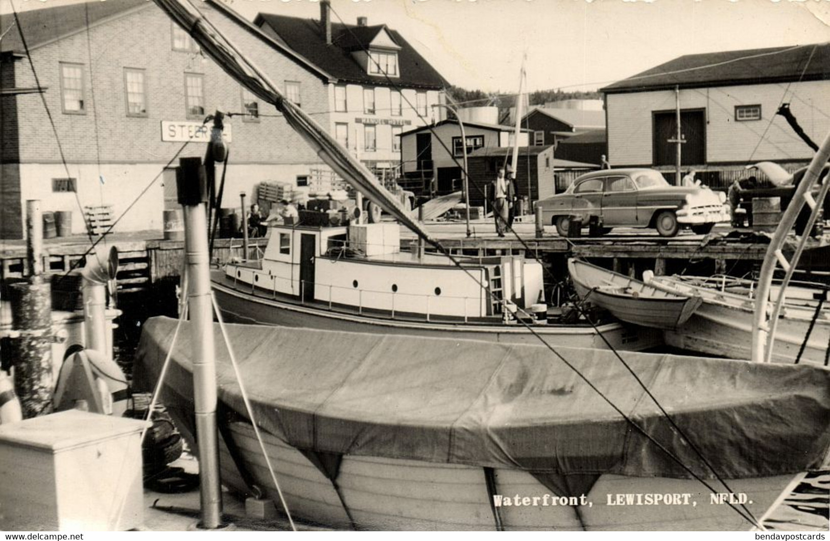 Canada, LEWISPORT, Newfoundland, Waterfront, Harbour, Car (1958) RPPC Postcard - Sonstige & Ohne Zuordnung