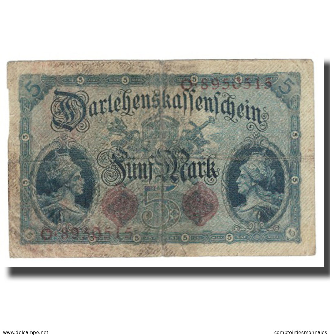 Billet, Allemagne, 5 Mark, 1914, 1914-08-05, KM:47b, TB - 5 Mark
