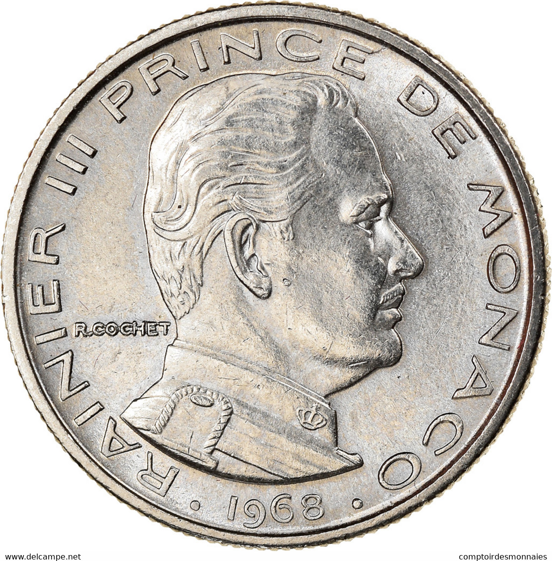 Monnaie, Monaco, Rainier III, 1/2 Franc, 1968, SUP, Nickel, Gadoury:MC 149 - 1960-2001 Nouveaux Francs