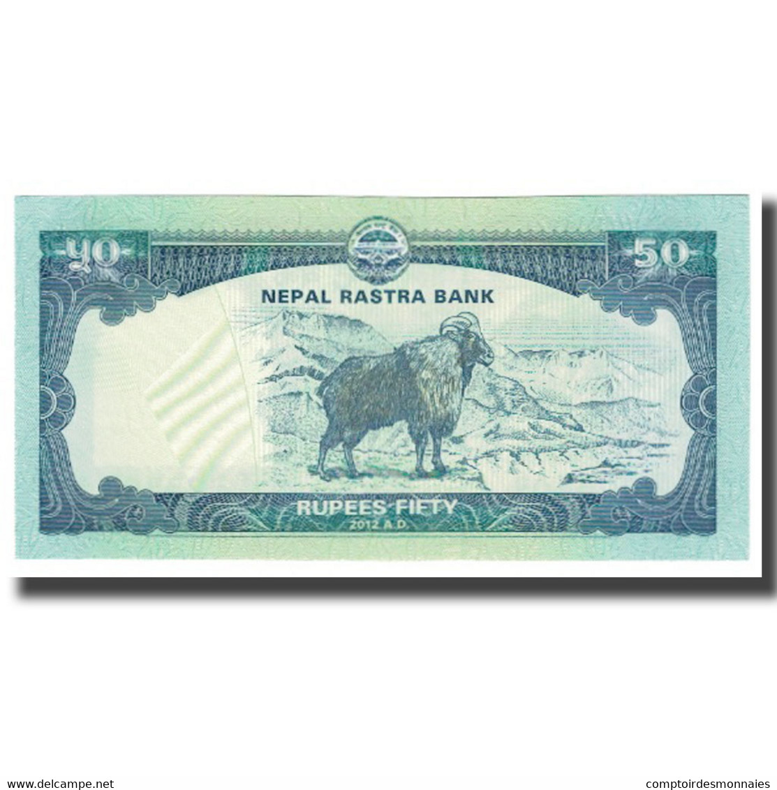 Billet, Népal, 50 Rupees, 2012, NEUF - Népal