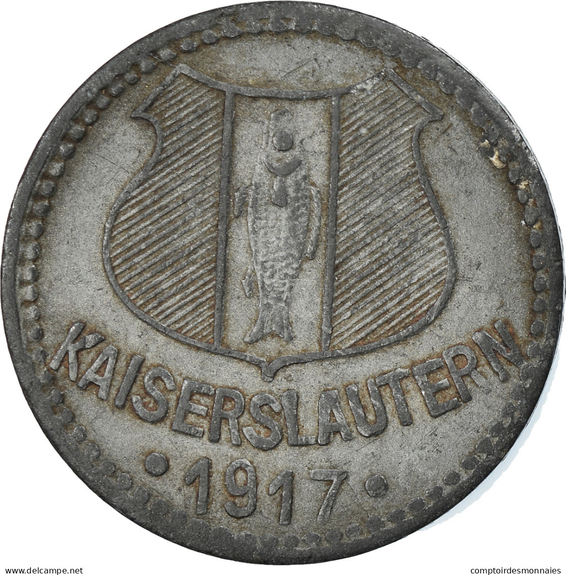 Monnaie, Allemagne, Kriegsgeld, Kaiserlautern, 10 Pfennig, 1917, TTB, Zinc - Monetary/Of Necessity
