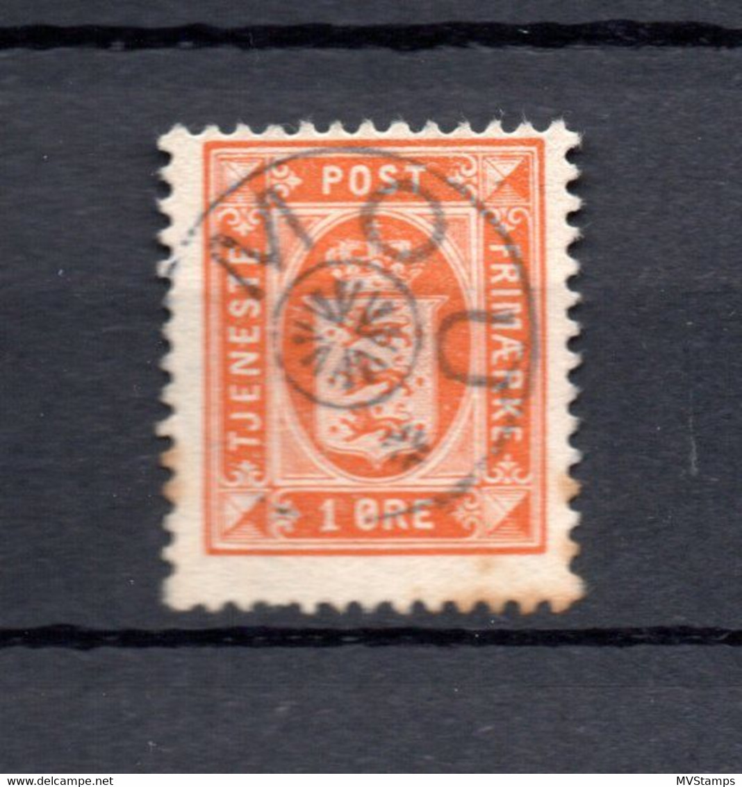 Denmark 1902 Old 1 Ore Dienst/service-stamp (Michel D 8) Luxus Used Starcancel Mou - Dienstmarken