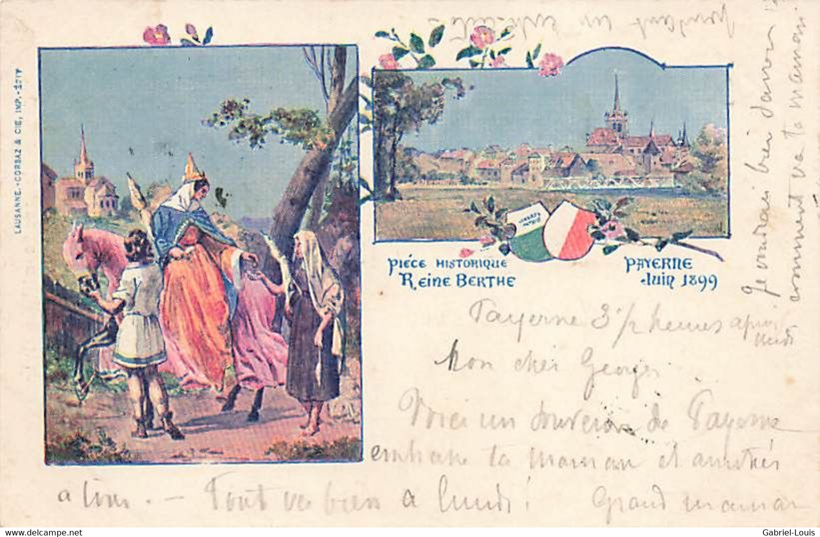 Payerne Pièce Historique Reine Berthe 1899 - Payerne