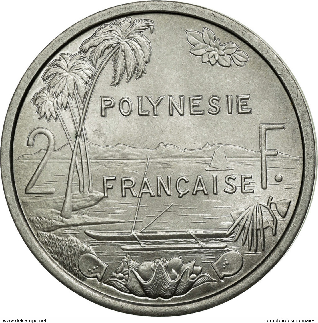 Monnaie, French Polynesia, 2 Francs, 1975, Paris, SUP, Aluminium, KM:10 - Frans-Polynesië