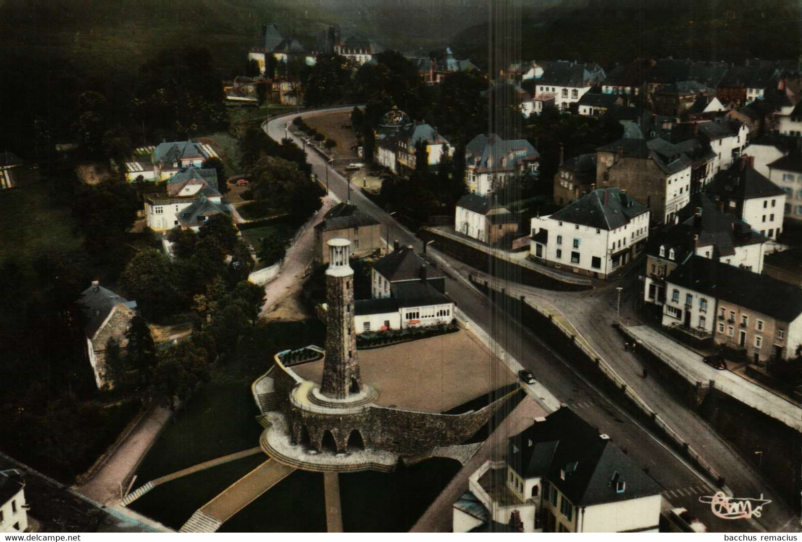 WILTZ Vue Générale Aérienne Monument De La Grève Combier Imp.Macon Nr 240-132 A (colorée) - Wiltz