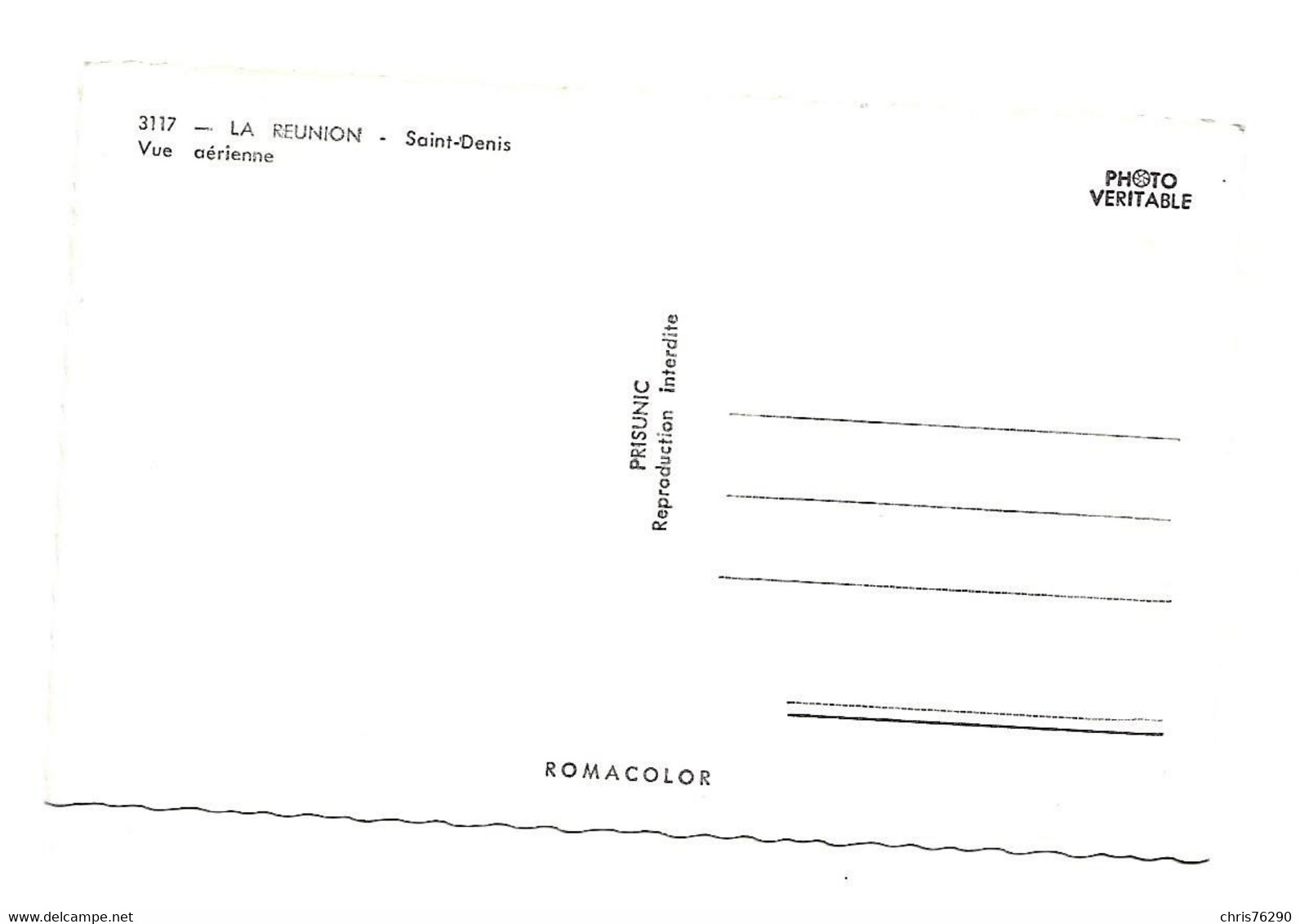 CPSM LA REUNION SAINT DENIS Vue Aérienne Années 1960 - Réunion