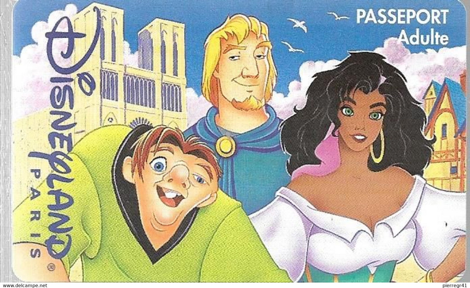 PASS-DISNEYLANDPARIS -1997-LE BOSSU ADULTE-V° N°S 970938-NEUF-Sans Marque Croix-TBE- - Passeports Disney