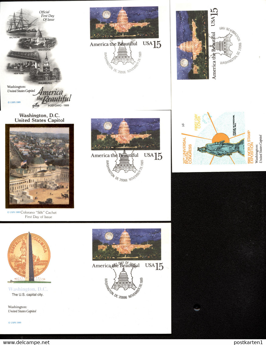 UX138 4 Postal Cards FDC 1989 - 1981-00