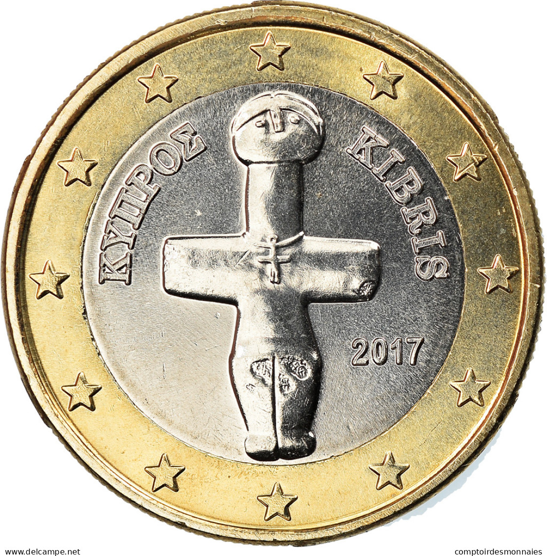 Chypre, Euro, 2017, SPL, Bi-Metallic, KM:New - Chypre