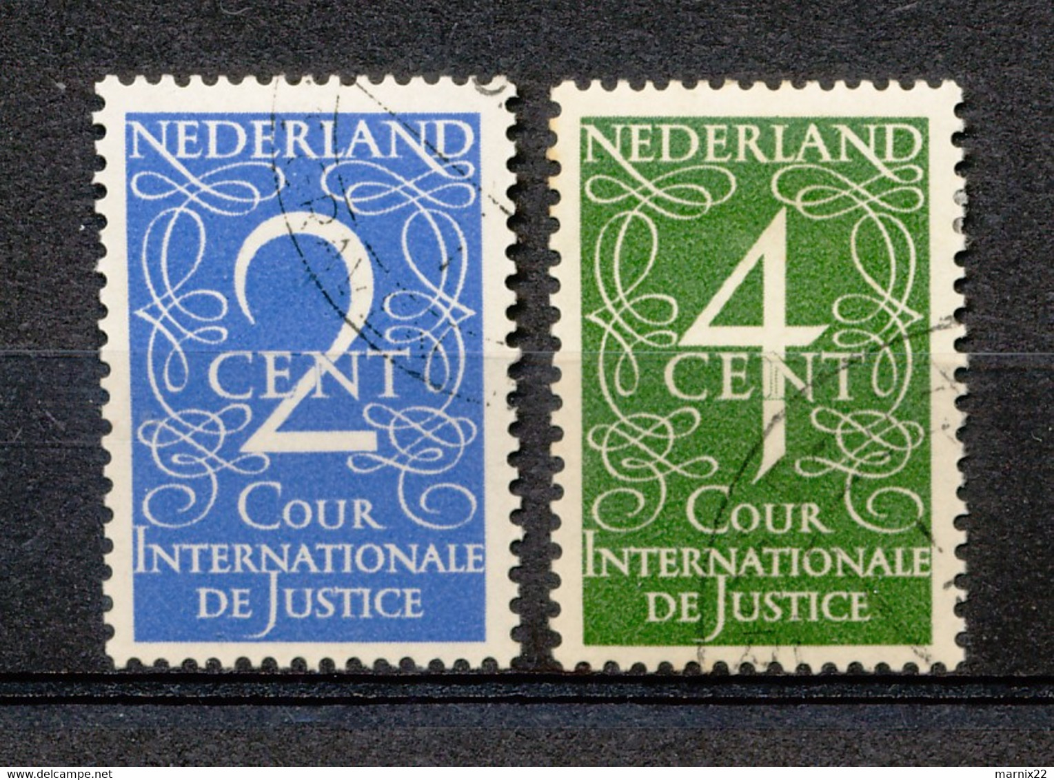 NEDERLAND 1950 - DIENSTZEGERLS 2 EN 4c V. KRIMPEN GEBRUIKT                                                         Hk125 - Servizio