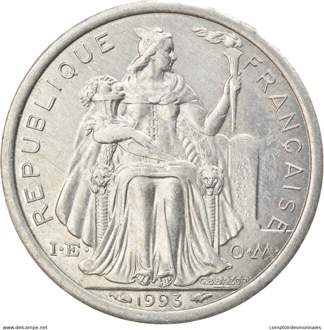 Monnaie, French Polynesia, Franc, 1993, Paris, SUP, Aluminium, KM:11 - Frans-Polynesië