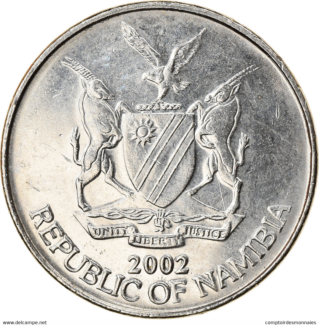 Monnaie, Namibia, 5 Cents, 2002, Vantaa, TTB, Nickel Plated Steel, KM:1 - Namibia