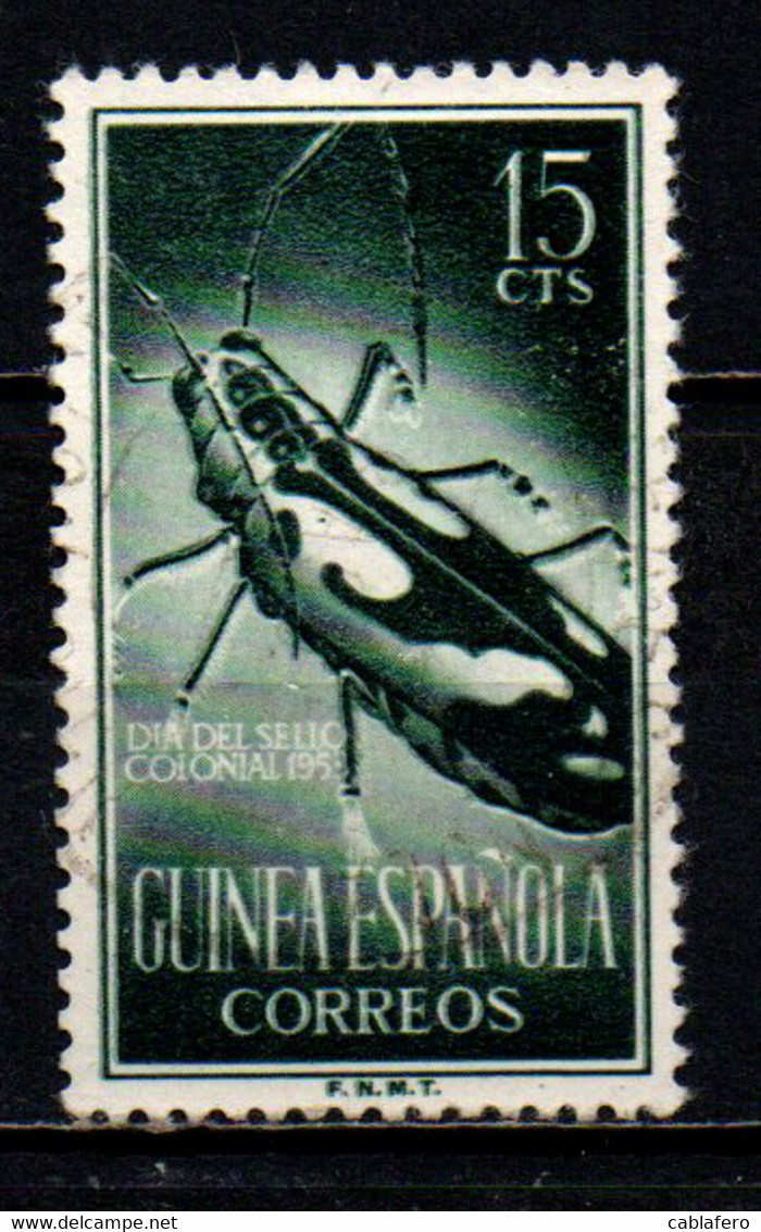 GUINEA SPAGNOLA - 1953 - Tragocephala Nobilis - USATO - Guinea Española