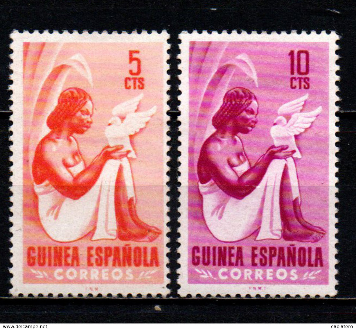 GUINEA SPAGNOLA - 1953 - Woman And Dove - MH - Guinea Española