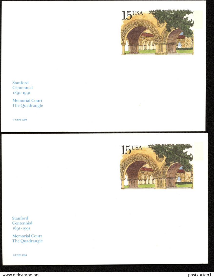 UX150 Postal Cards VARIANTS OF FLUORESCENCE Mint Vf 1990 - 1981-00