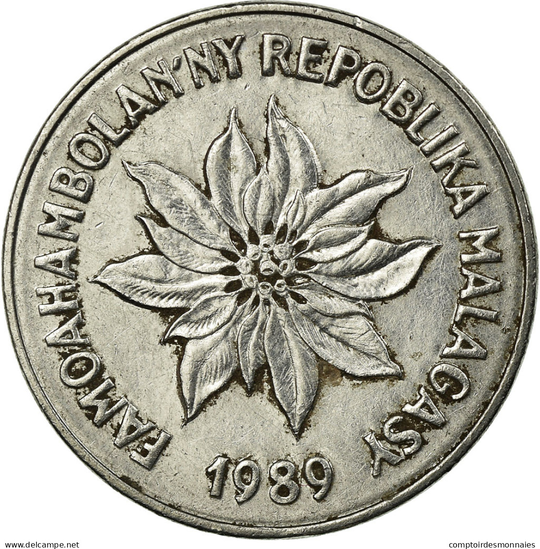 Monnaie, Madagascar, 5 Francs, Ariary, 1989, Paris, TTB, Stainless Steel, KM:10 - Madagaskar