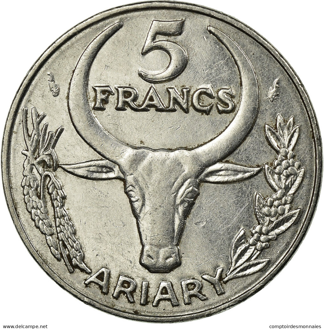 Monnaie, Madagascar, 5 Francs, Ariary, 1989, Paris, TTB, Stainless Steel, KM:10 - Madagaskar