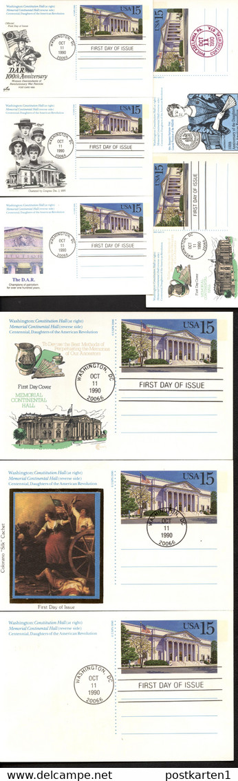 UX151 8 Postal Cards FDC 1990 - 1981-00