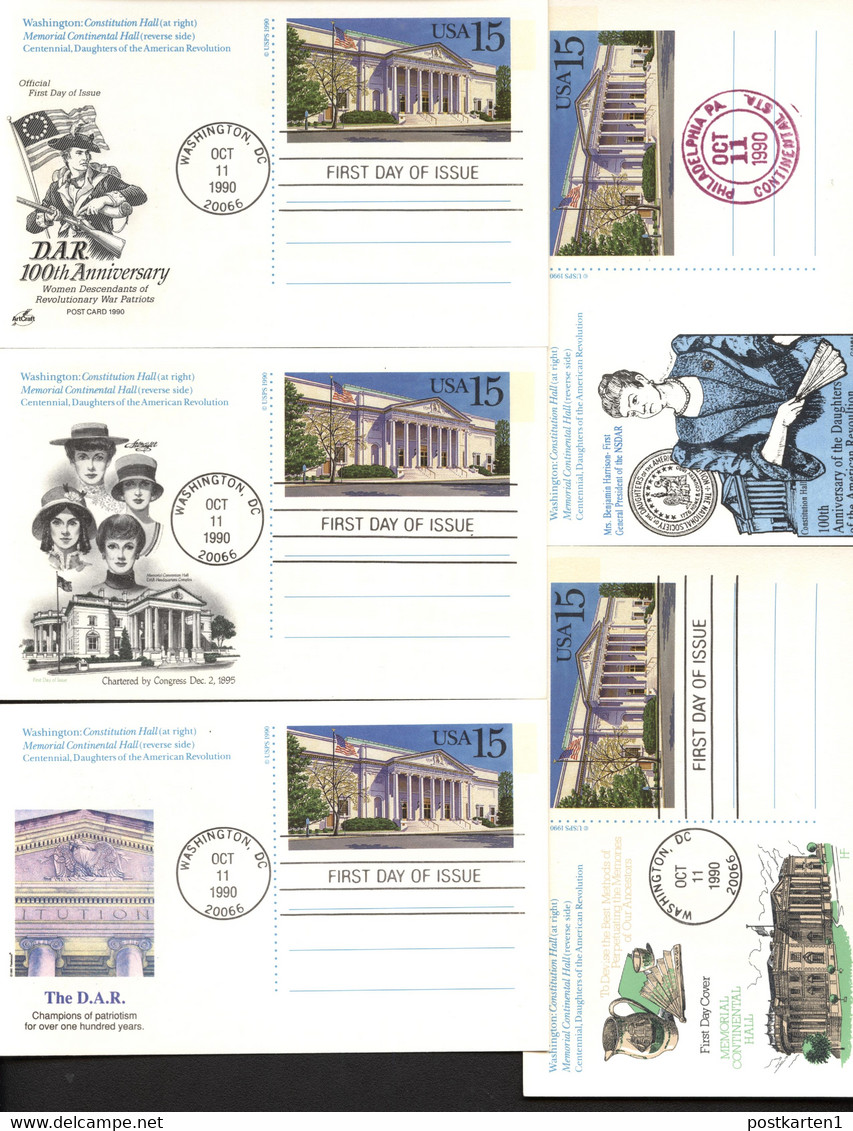 UX151 8 Postal Cards FDC 1990 - 1981-00