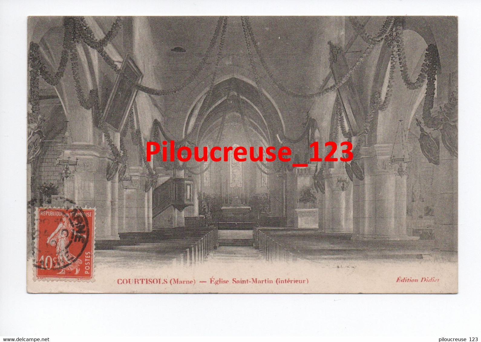 51 Marne - COURTISOLS - " Lot De 4 CPA - L'Eglise Et La Mairie "  - Voir Les Scans - Courtisols