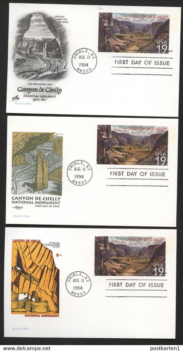 UX176 3 Postal Cards FDC 1994 - 1981-00