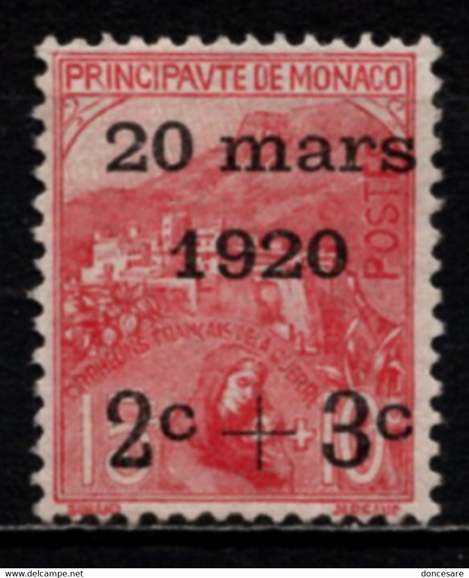 MONACO 1919 / 1921 -  Y.T. N° 34  -  NEUF** - Neufs