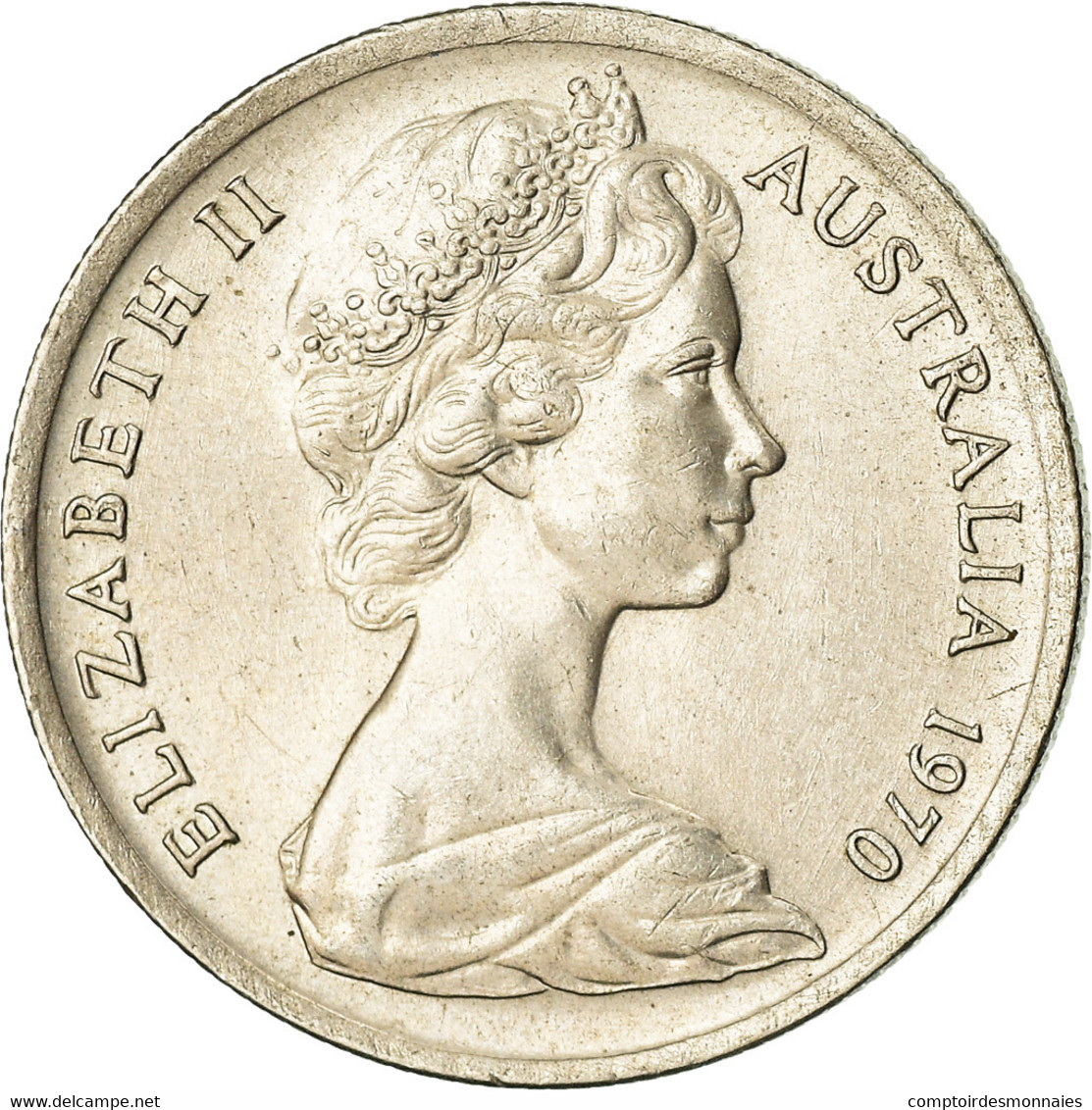 Monnaie, Australie, Elizabeth II, 5 Cents, 1970, TTB, Copper-nickel, KM:64 - 5 Cents