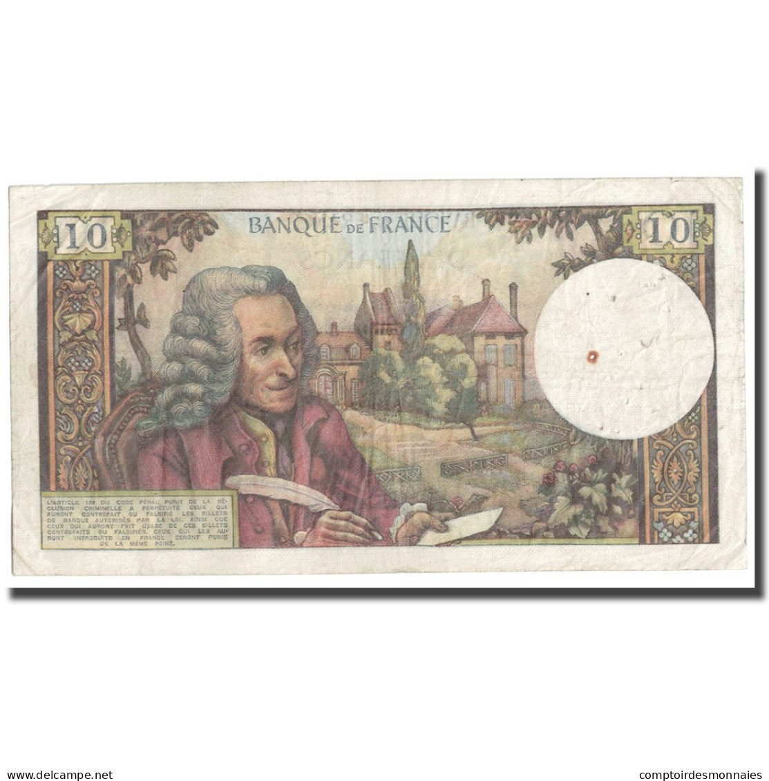 France, 10 Francs, Voltaire, 1970, 1970-02-05, TTB, Fayette:62.42, KM:147c - 10 F 1963-1973 ''Voltaire''