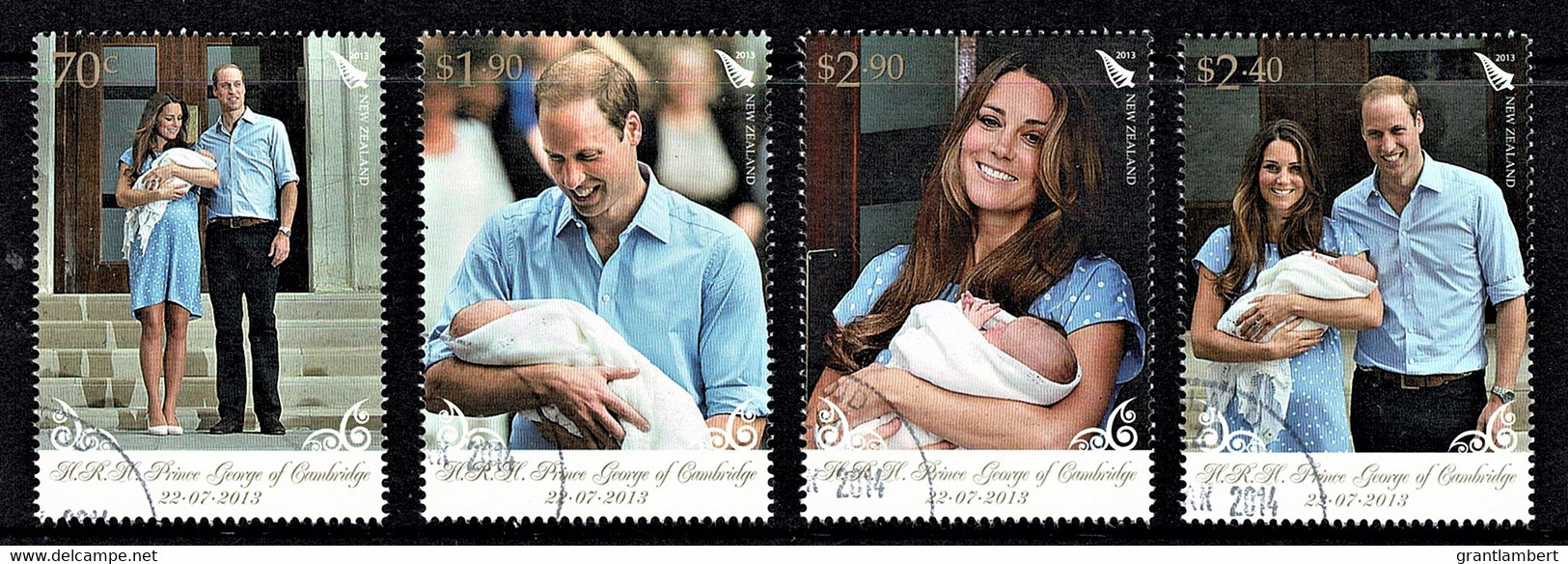 New Zealand 2013 Royal Baby - Prince George Set Of 4 Used - Usados