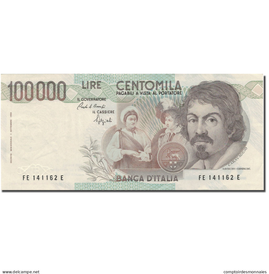 Billet, Italie, 100,000 Lire, 1983, 1983-09-01, KM:110b, TTB+ - 100000 Liras