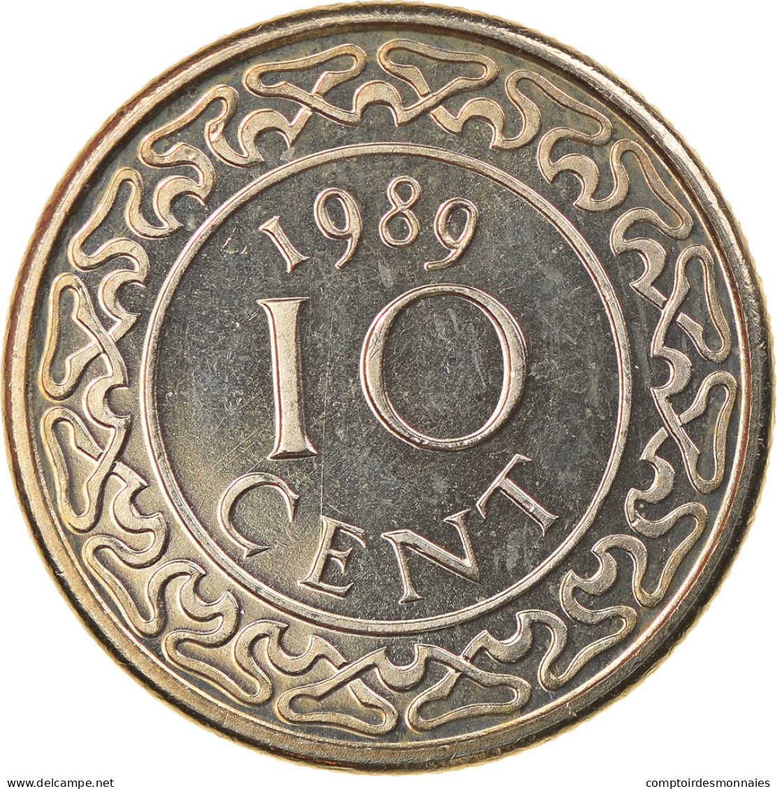 Monnaie, Surinam, 10 Cents, 1989, SPL, Nickel Plated Steel, KM:13a - Surinam 1975 - ...