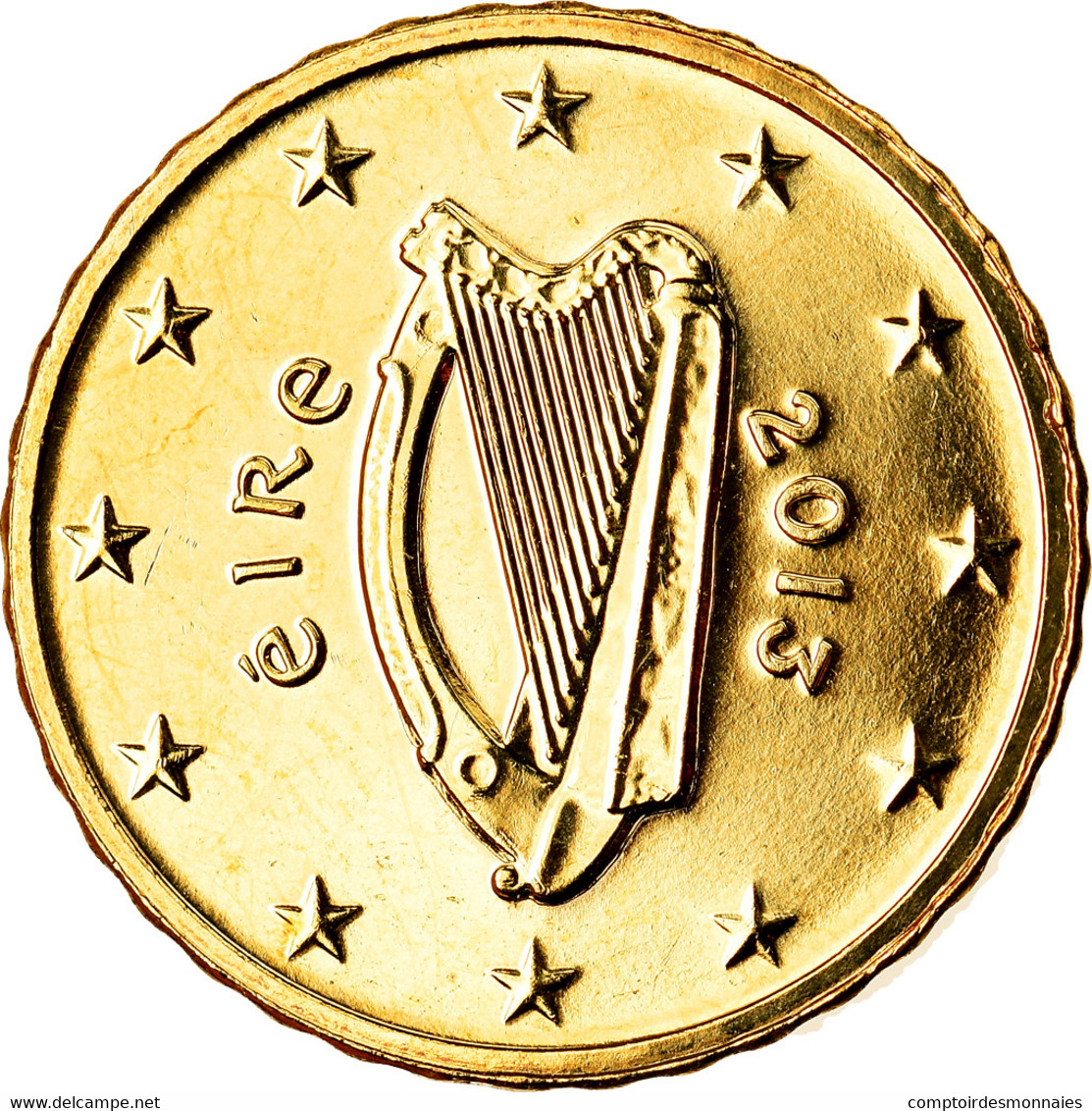 IRELAND REPUBLIC, 10 Euro Cent, 2013, Sandyford, SPL, Laiton, KM:47 - Ireland