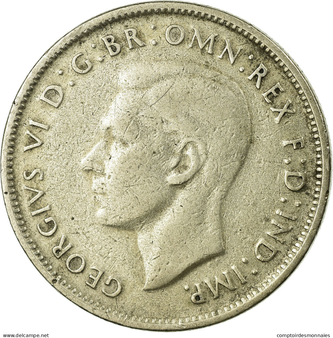 Monnaie, Australie, George VI, Florin, 1947, Melbourne, TB+, Argent, KM:40a - Florin