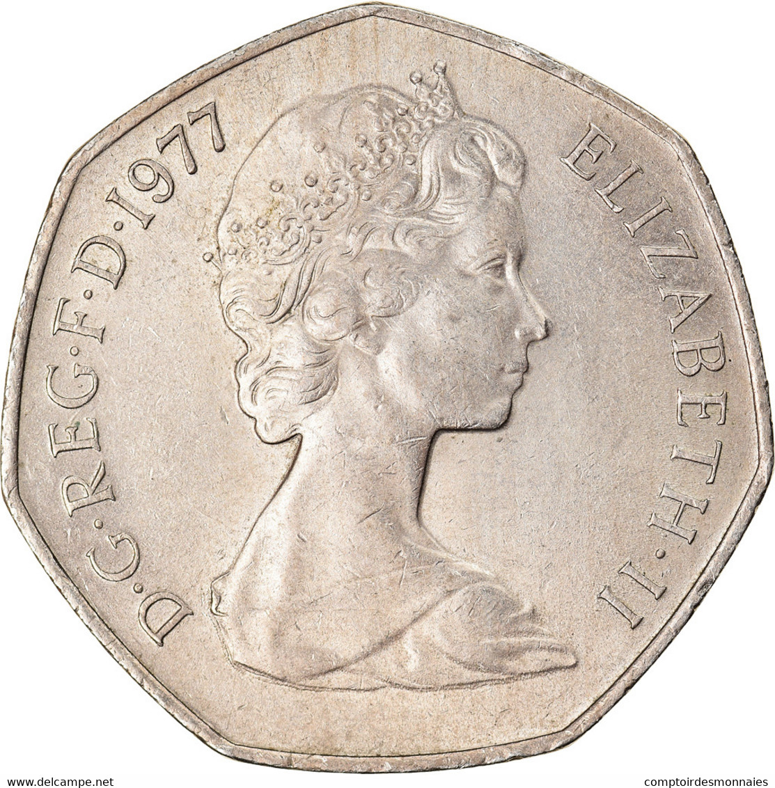 Monnaie, Grande-Bretagne, Elizabeth II, 50 New Pence, 1977, TTB+, Copper-nickel - 50 Pence