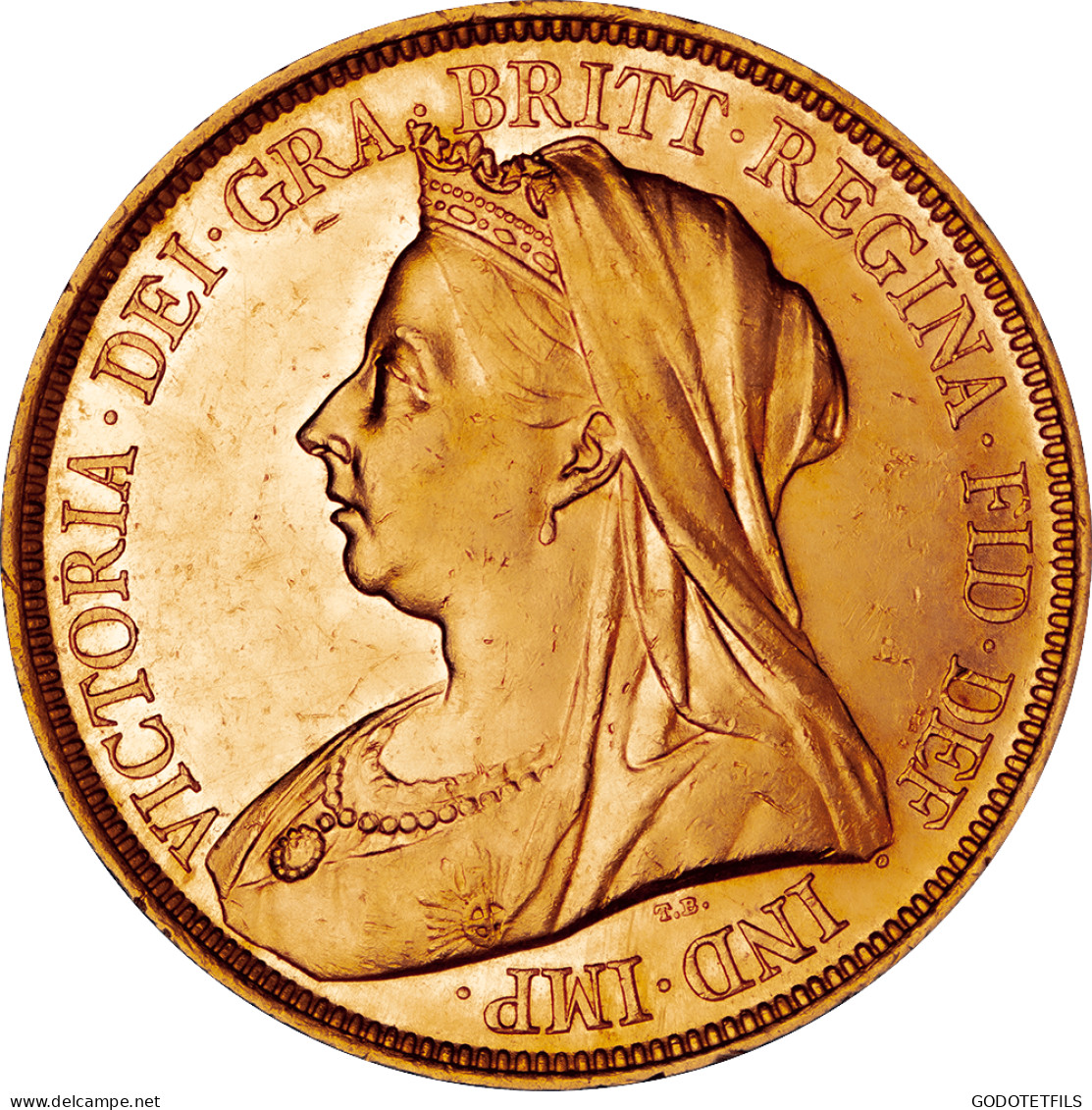 Angleterre 5 Souverain Victoria, &quot;buste Du Jubilé&quot; 1893 Londres - 5 Pounds