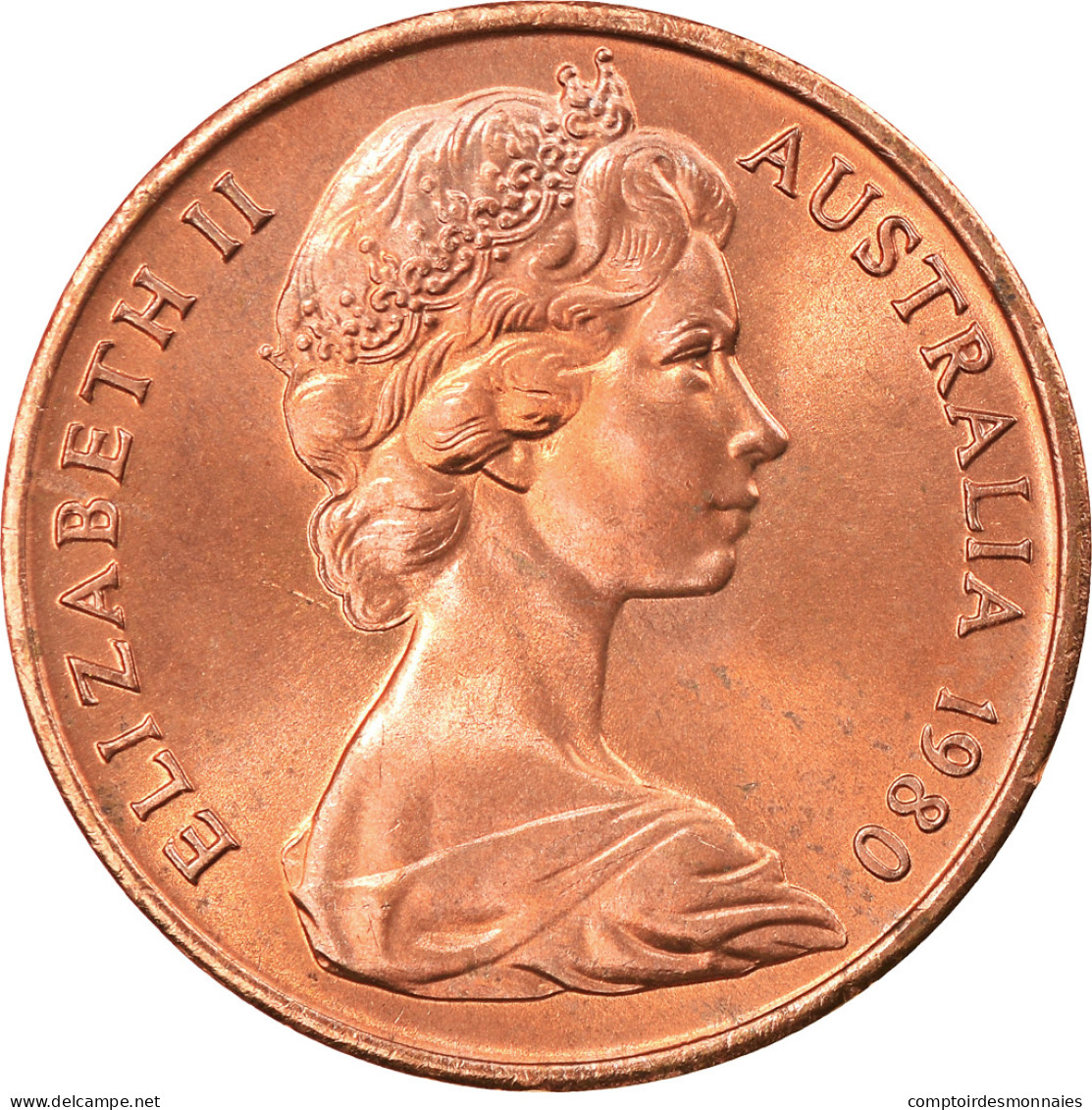 Monnaie, Australie, Elizabeth II, Cent, 1980, SPL, Bronze, KM:62 - Cent