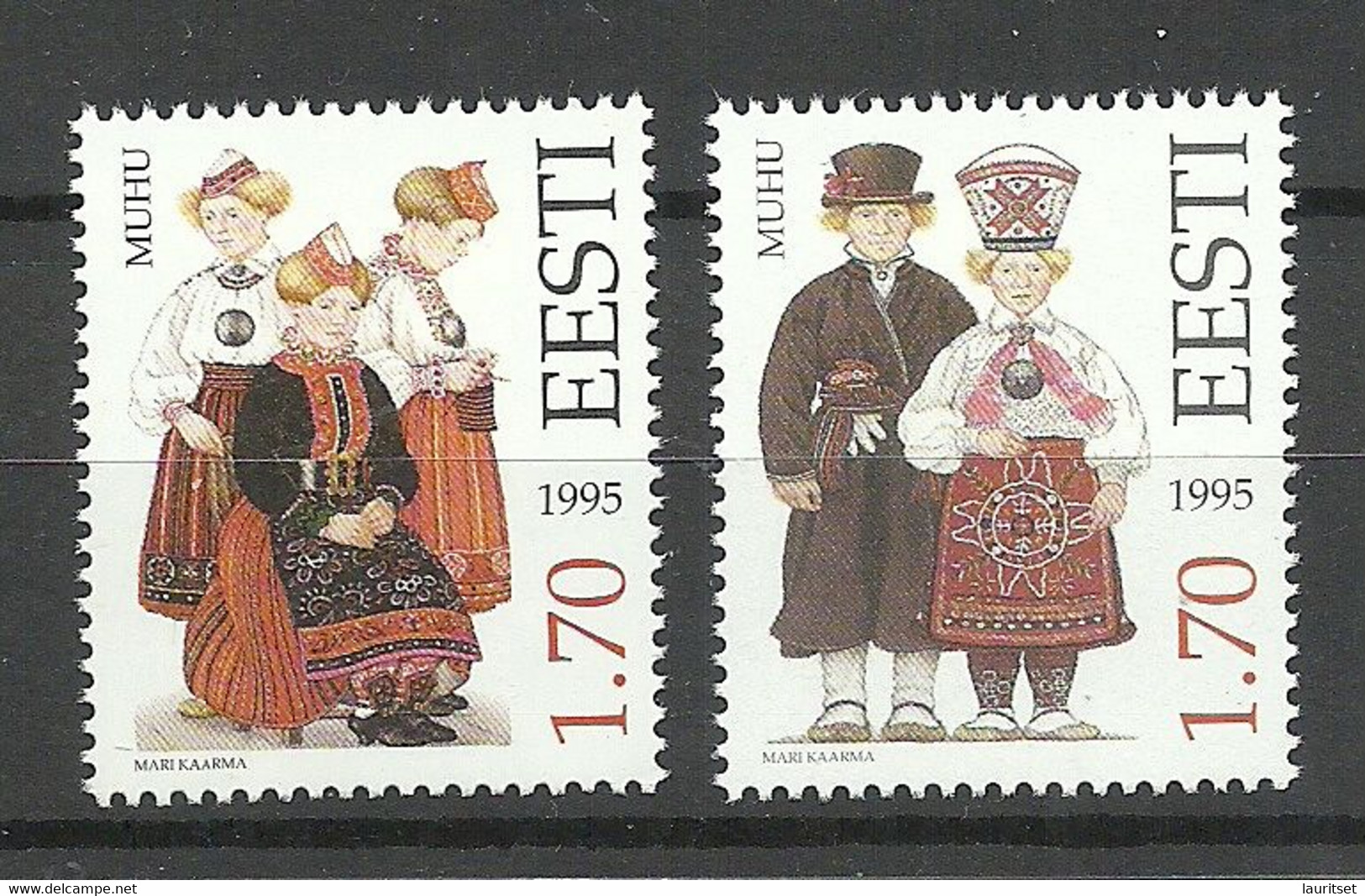 Estland Estonia 1995 Michel 248 - 248 Trachten Folk Costumes Insel Muhu MNH - Costumes