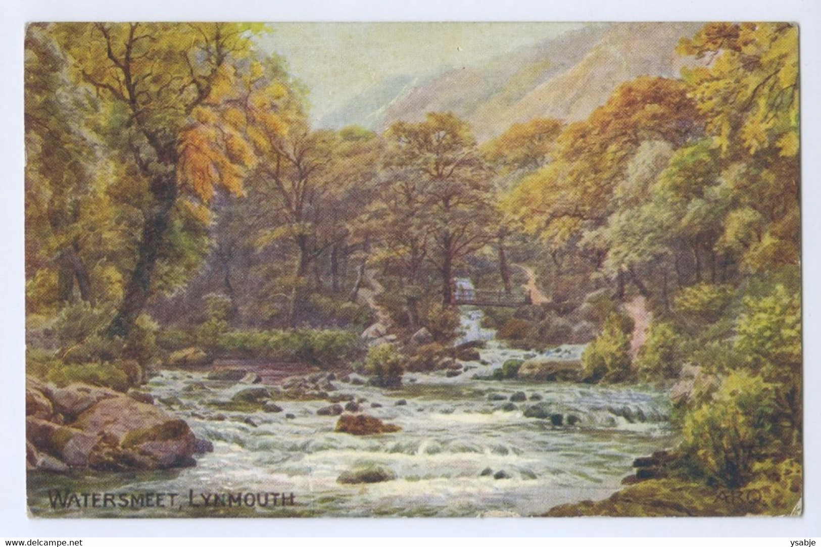 Verenigd Koninkrijk - Watersmeet, Lynmouth - Artist: A.R.Quinton - Lynmouth & Lynton